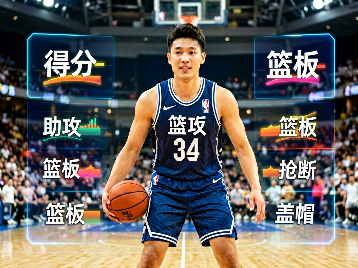 篮球技术统计数据面板展示得分助攻篮板等核心数据维度